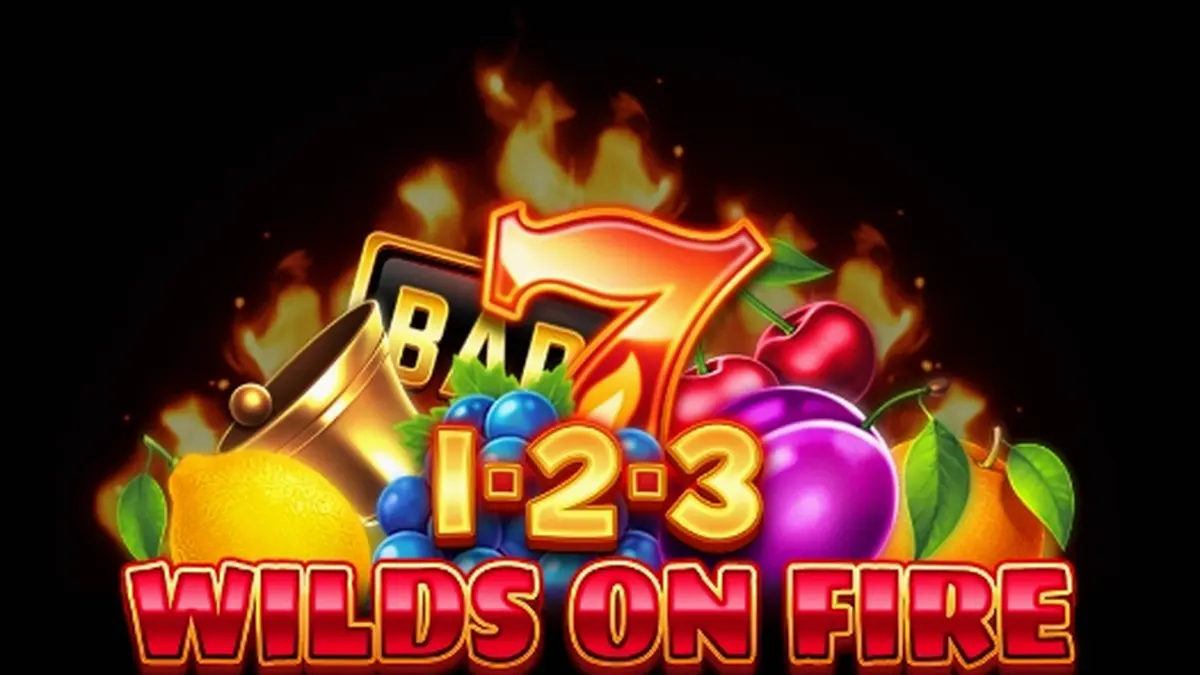 1-2-3 Wilds on Fire slot machine interface